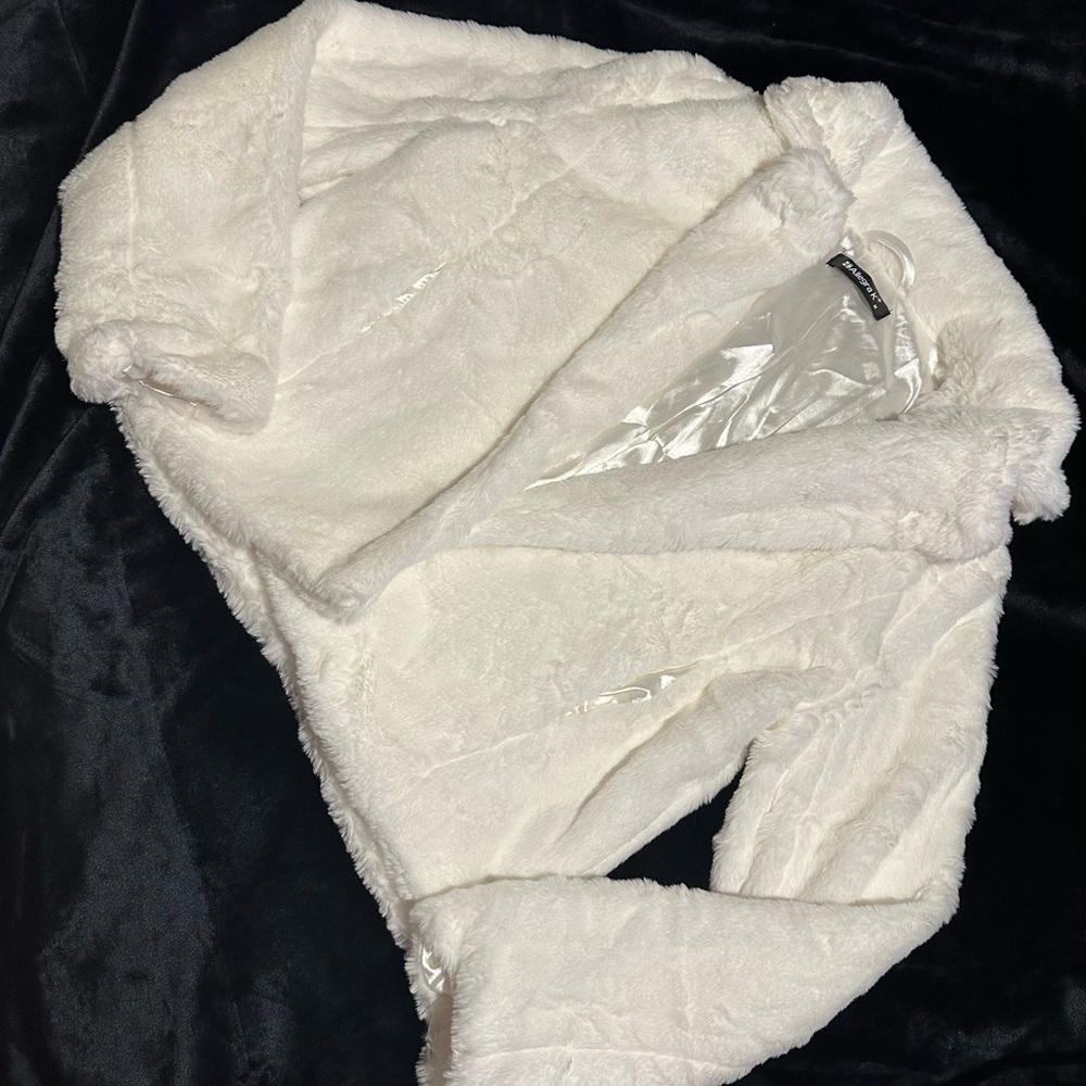 White Faux Fur Jacket